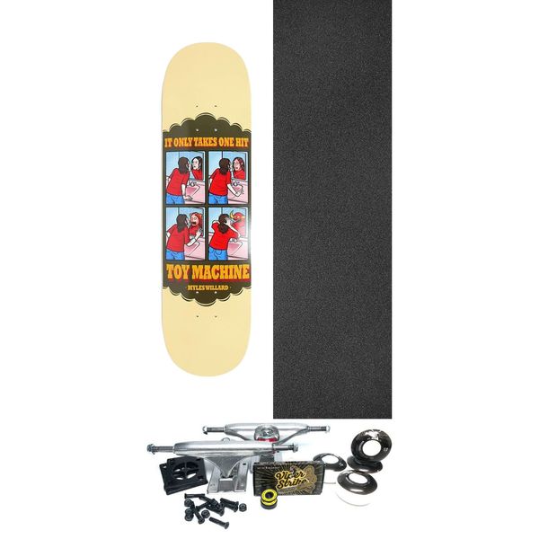 Toy Machine Skateboards Myles Willard One Hit Skateboard Deck - 8" x 31.88" - Complete Skateboard Bundle